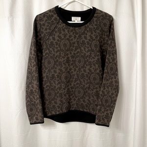 Lou & Gray Fleur Jacquard Textured Sweatshirt XS
